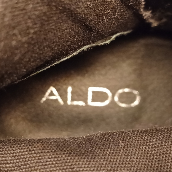 Women's Vintage 90s ALDO Knee-high Black Leather Riding Boots - Picture 5 of 5